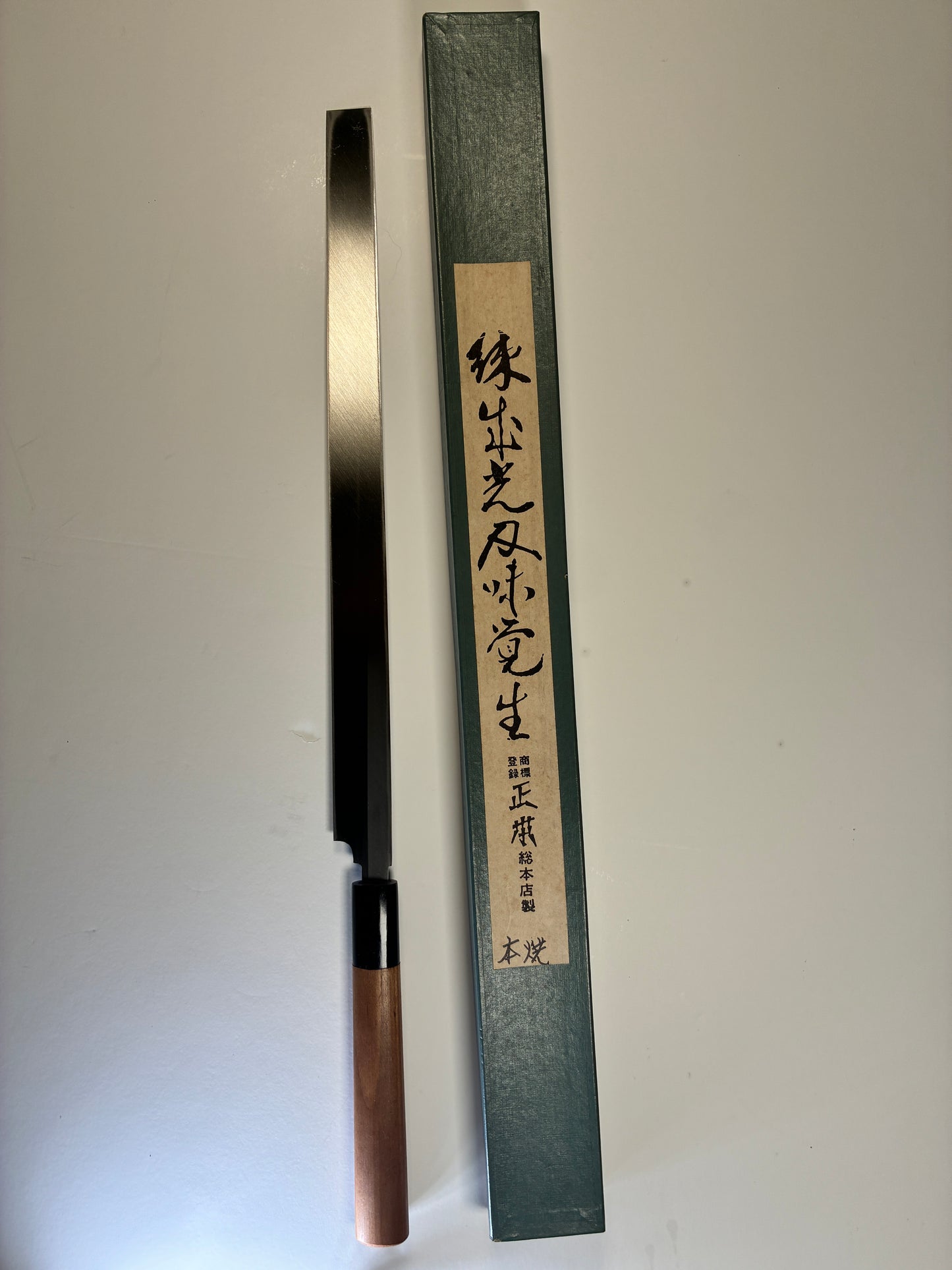 Masamoto Sohonten Honyaki Takohiki 300mm – 1990s NOS Japanese Octopus Sashimi Knife